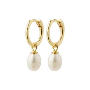Pilgrim Berthe Pearl Hoop Earrings-brand-Moda Bella Shoes