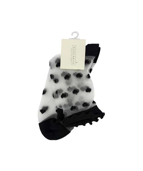 Moda Bella Sheer heart sock