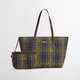 Barbour Wetherham Quilted tartan tote bag