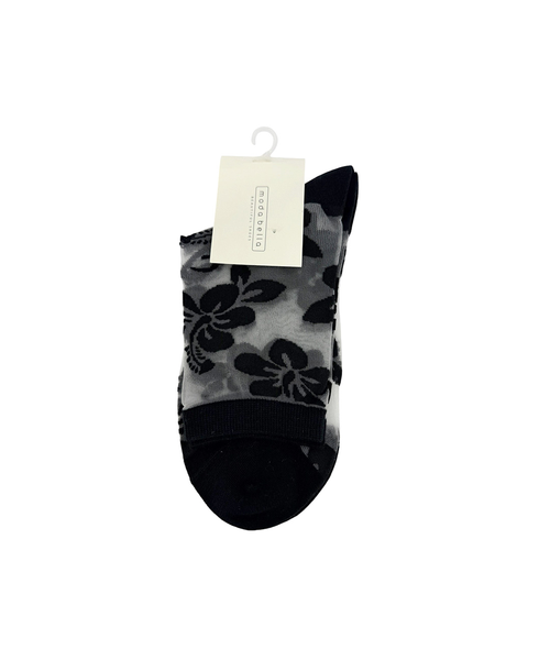 Moda Bella Sheer Hibiscus sock