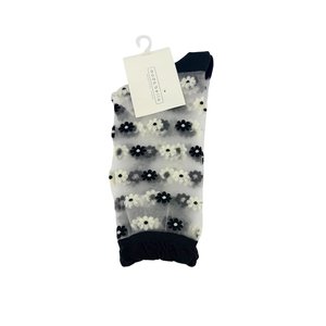 Moda Bella Sheer Floral Sock-brand-Moda Bella Shoes
