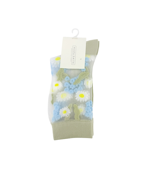 Moda Bella Daisy Floral Sock