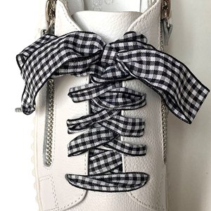 Black/White checked lace-brand-Moda Bella Shoes